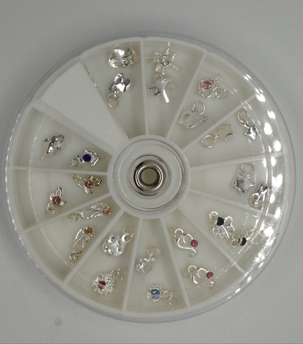 Nail Art Dangle Rhinestone Wheel