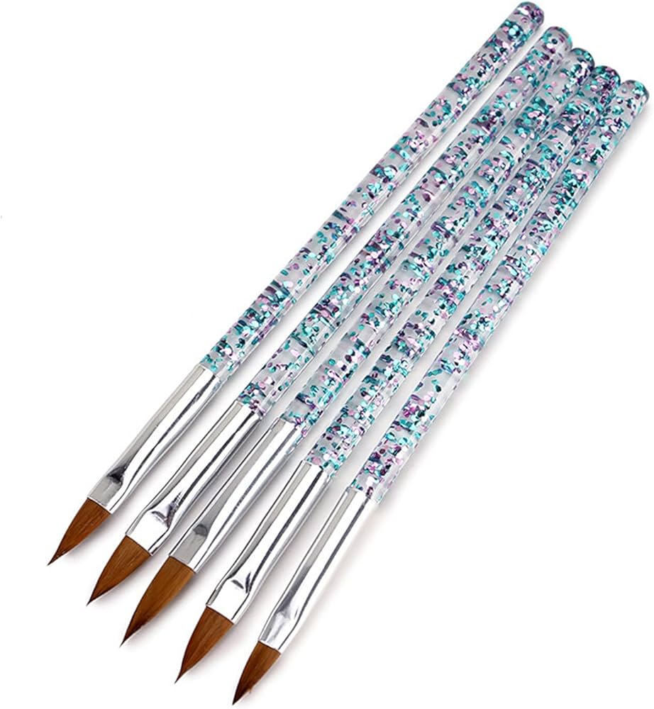 Nail art brush crystal handle 1 piece