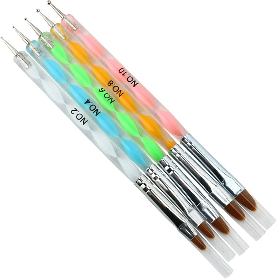 Gel brush with dotting tool