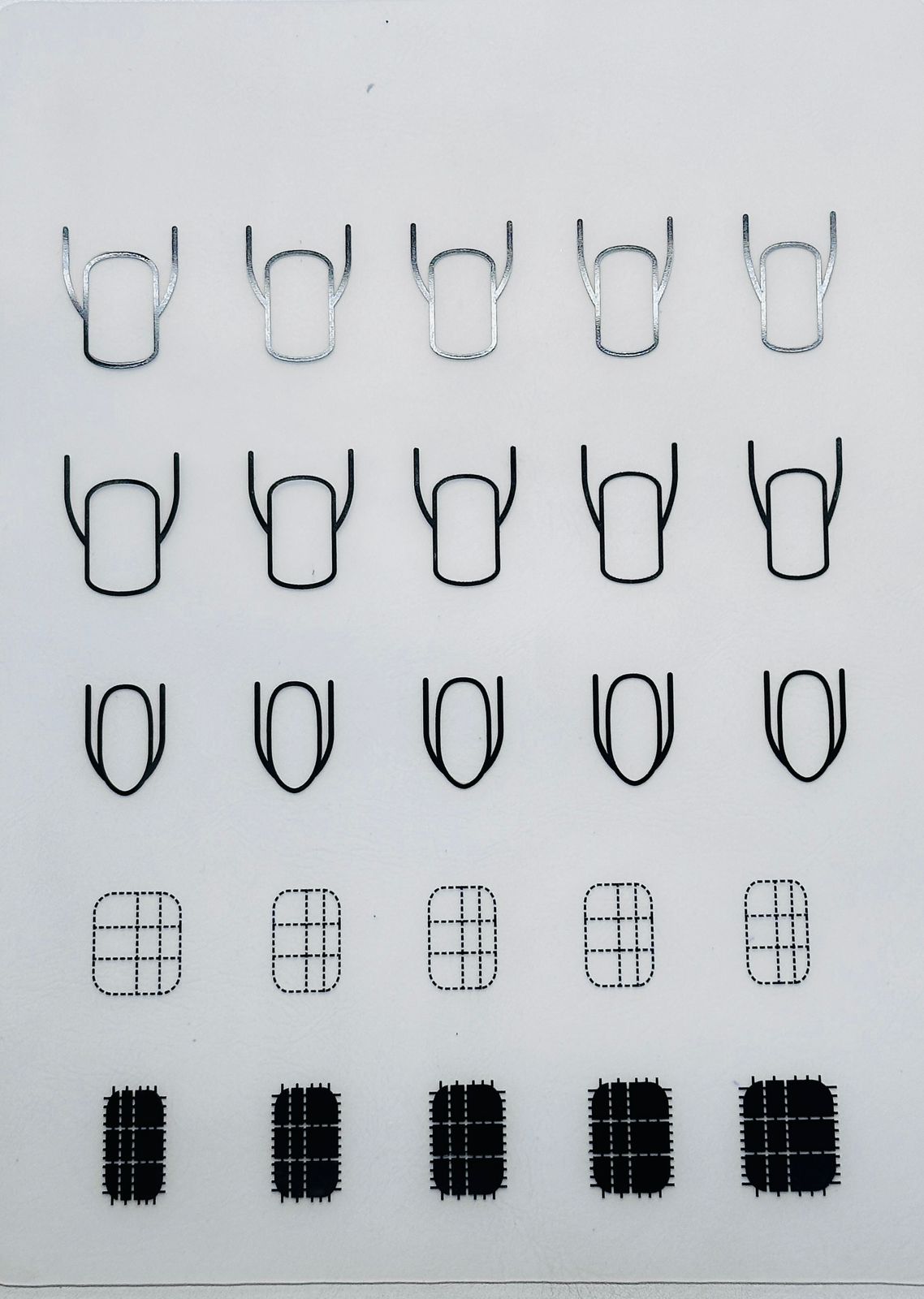 Silicon Nail Practice Sheet