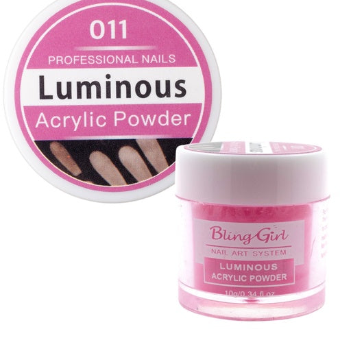 Bling Girl Luminous Acrylic Powder - 10g Assorted Colours