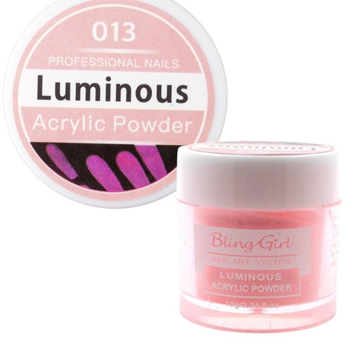 Bling Girl Luminous Acrylic Powder - 10g Assorted Colours