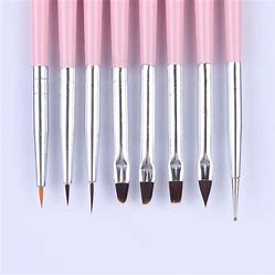 Pink Acrylic / UV Gel Nail Brush Set 8Pce