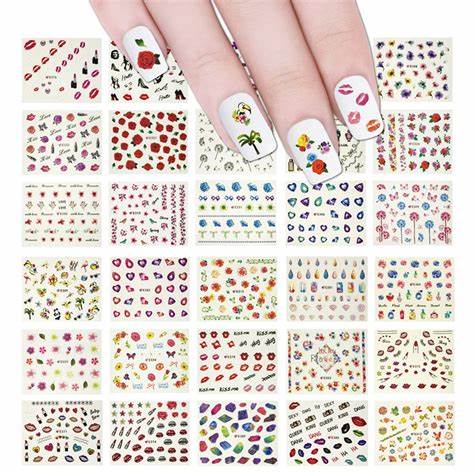 Nail Art Stickers - Assorted 10 pce